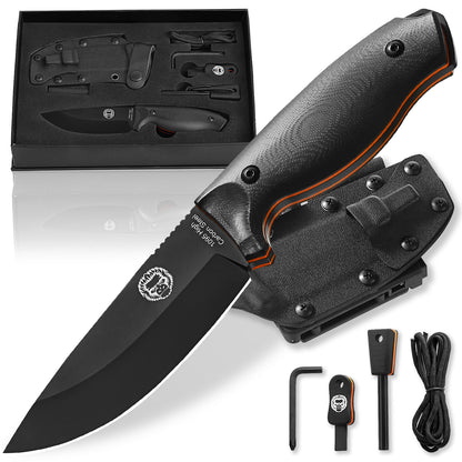"The Bloodline" 1095 High Carbon Steel Bushcraft Survival Knife Gift Set