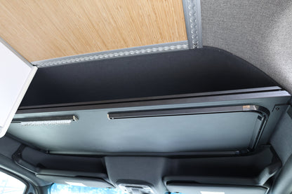 Aluminum Headliner Shelf for Sprinter | Built-in Curtain Rails