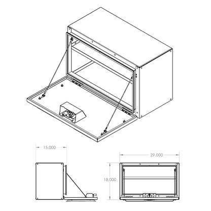 Rear Door Storage Box - Small Horizontal