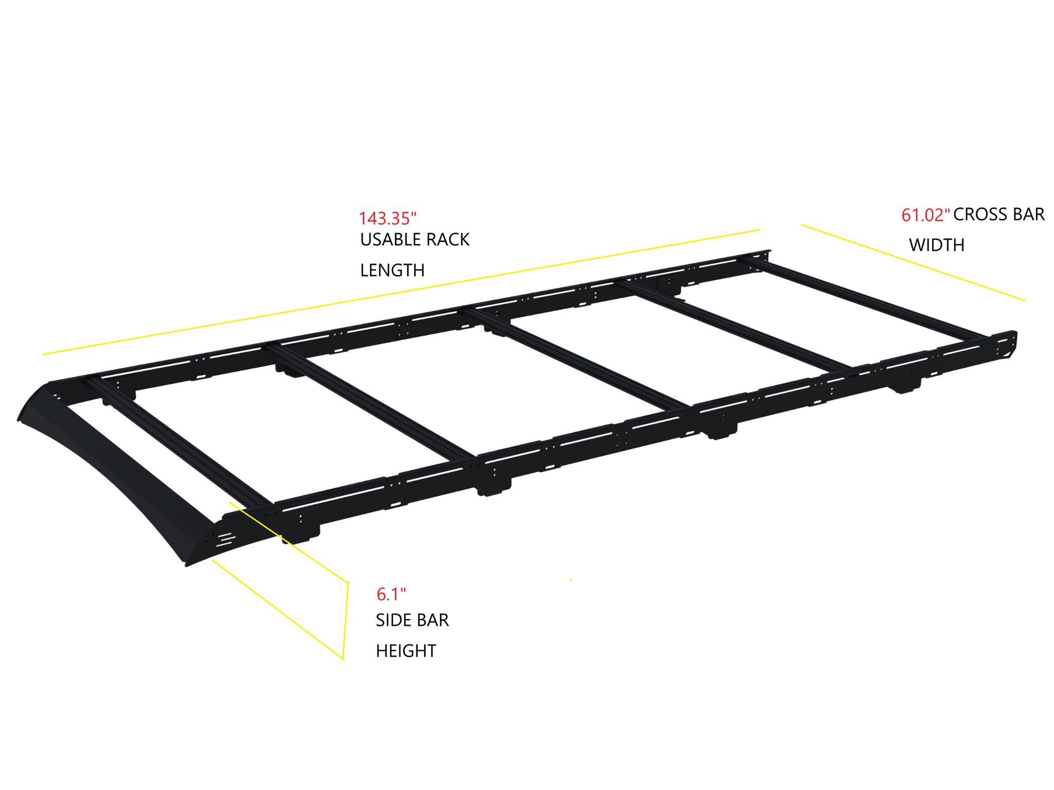 TRANSIT VAN 148" HIGH ROOF EXT STRATA ROOF RACK