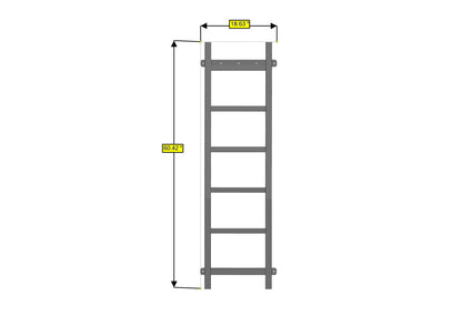 07+ Sprinter Van HD Rear Door Ladder - Low Roof