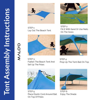 DualShade™ 10x10 - Instant beach shade. Vehicle-ready awning