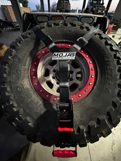 2" x 10' Ratchet Tie-Down (Closed hook) and 2'' x 39'' Axle Tie-Down Set (Pack of 4) (Lifetime Warranty)